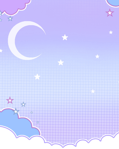 Blue moon and stars sky grid