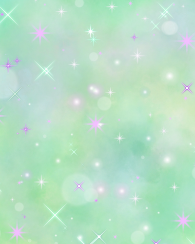 Green stars and sparkles