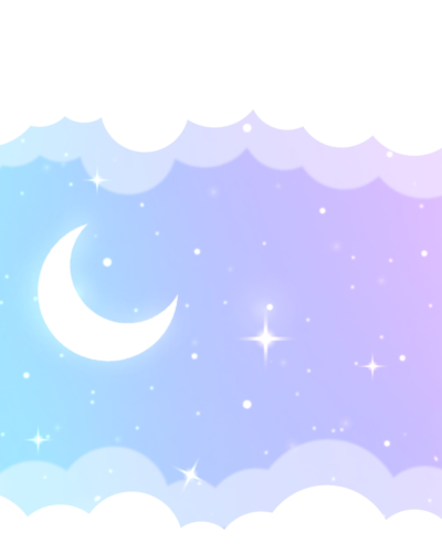 Purple cloudy moon star sky