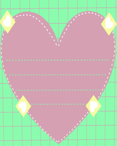 Red grid heart