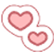 Cute double pink heart