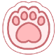 White neko paw